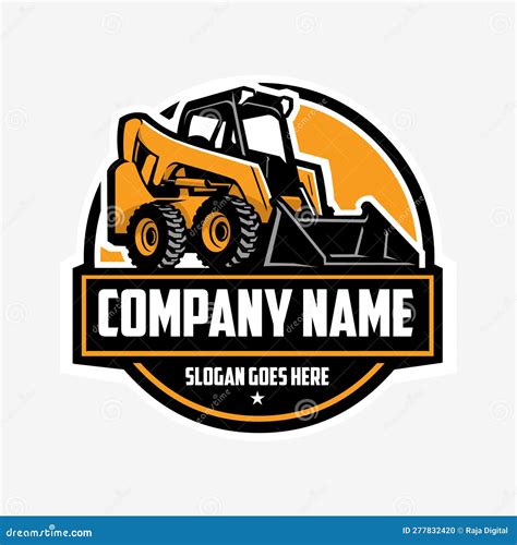 skid steer loader icon|skid steer logo designs.